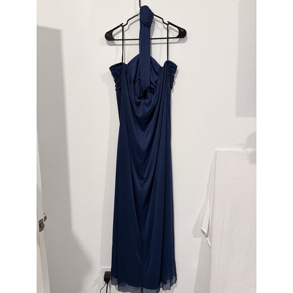 B. Smart Navy Blue Halter Formal Prom Dress Women’s Plus Size 24W 3X - Picture 6 of 8